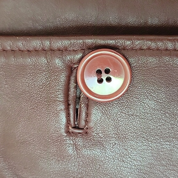 Leather jacket Small Women Imported Used Wine - Picture 3 of 8